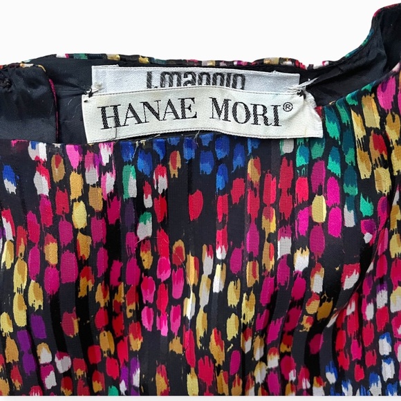 Stunning 1980s Hanae Mori I. Magnin Vintage Dress in Colorful Abstract Print, 10 - Picture 3 of 13